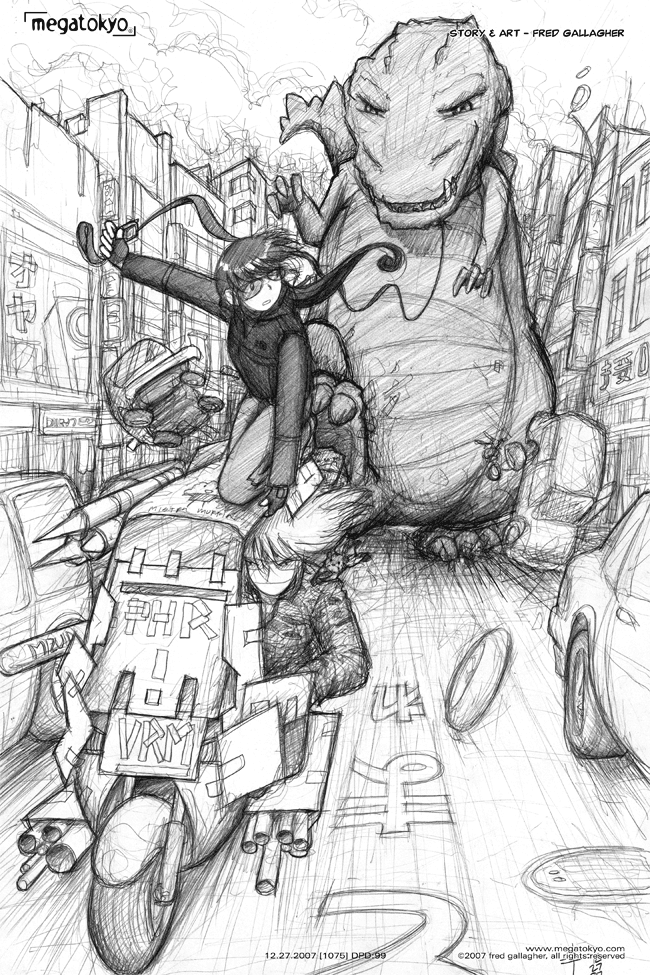 Comic 1075: "DPD: moving out", Dead Piro Day, Number 99, December 27th, 2007 Strip 1075