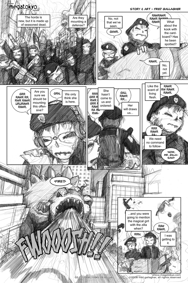 Comic 1090: "we need no command", Chapter 9, Number 85, February 20th, 2008 Strip 1090