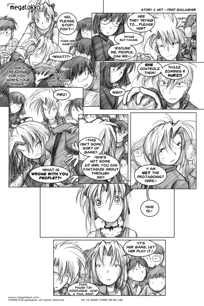 Comic 1099: "Piro Protagonist", Chapter 9, Number 94, March 15th, 2008 Strip 1099