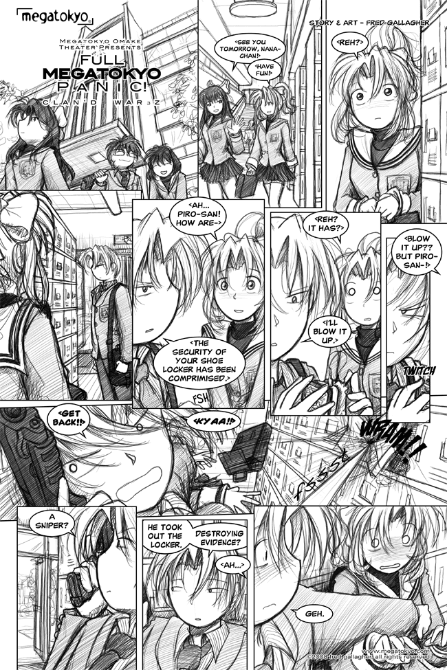 Comic 1127: "FMP: evidence", Full Megatokyo Panic, Number 2, June 2nd, 2008 Strip 1127