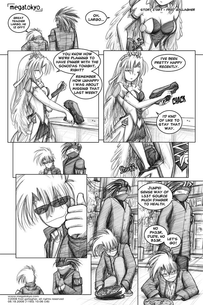 Comic 1150: "been really happy", Chapter 10, Number 6, August 18th, 2008 Strip 1150