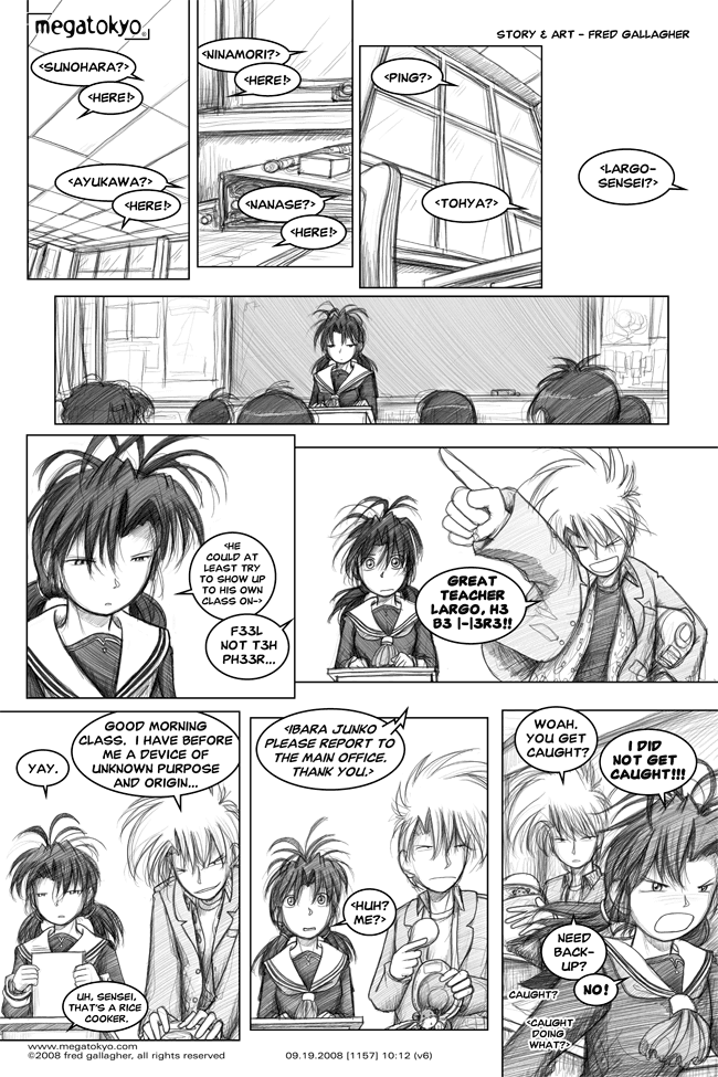 Comic 1157: "role call", Chapter 10, Number 12, September 19th, 2008 Strip 1157