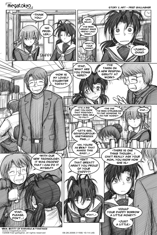 Comic 1159: "just a little", Chapter 10, Number 14, September 26th, 2008 Strip 1159