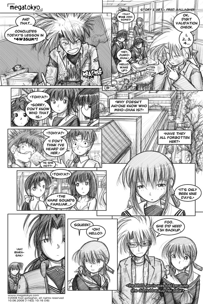 Comic 1162: "9 days", Chapter 10, Number 16, October 6th, 2008 Strip 1162