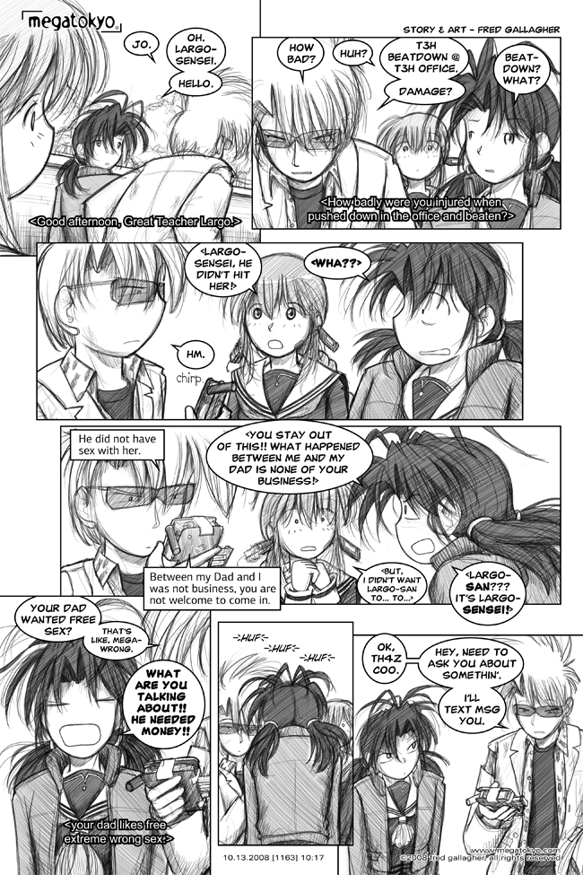 Comic 1163: "none of your business", Chapter 10, Number 17, October 13th, 2008 Strip 1163