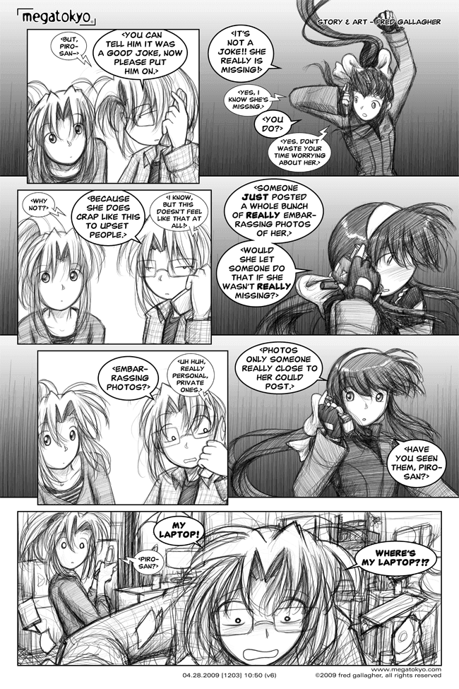 Comic 1203: "personal, private ones", Chapter 10, Number 50, April 27th, 2009 Strip 1203