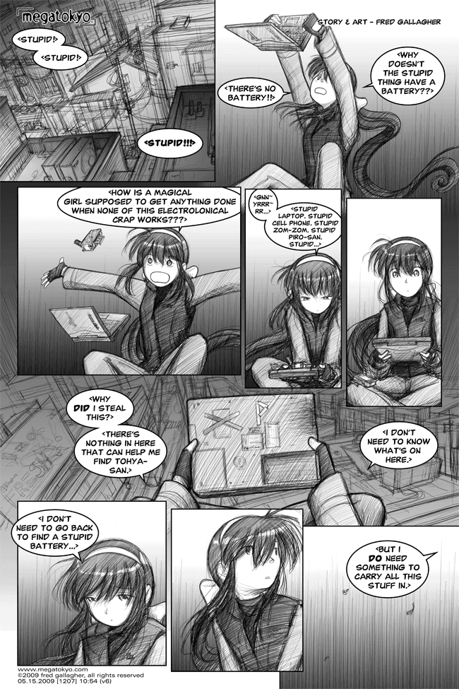 Comic 1207: "stupid battery", Chapter 10, Number 54, May 15th, 2009 Strip 1207