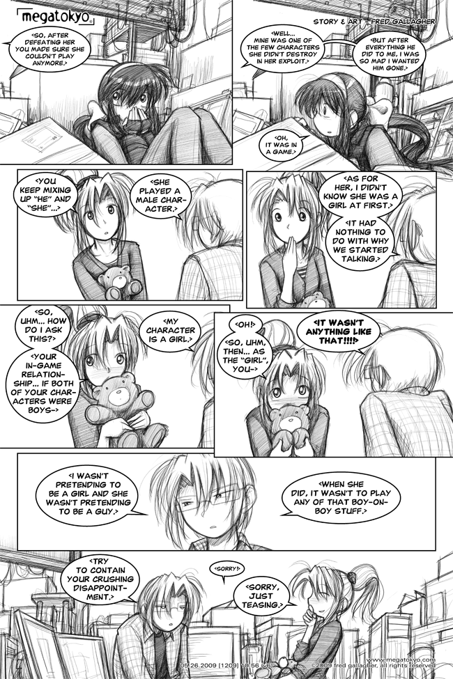 Comic 1209: "how do i ask this?", Chapter 10, Number 56, May 26th, 2009 Strip 1209