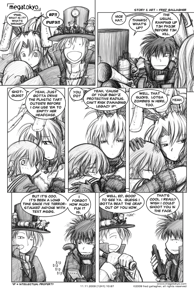 Comic 1241: "t3h ph33r before t3h kill", Chapter 10, Number 87, November 11th, 2009 Strip 1241